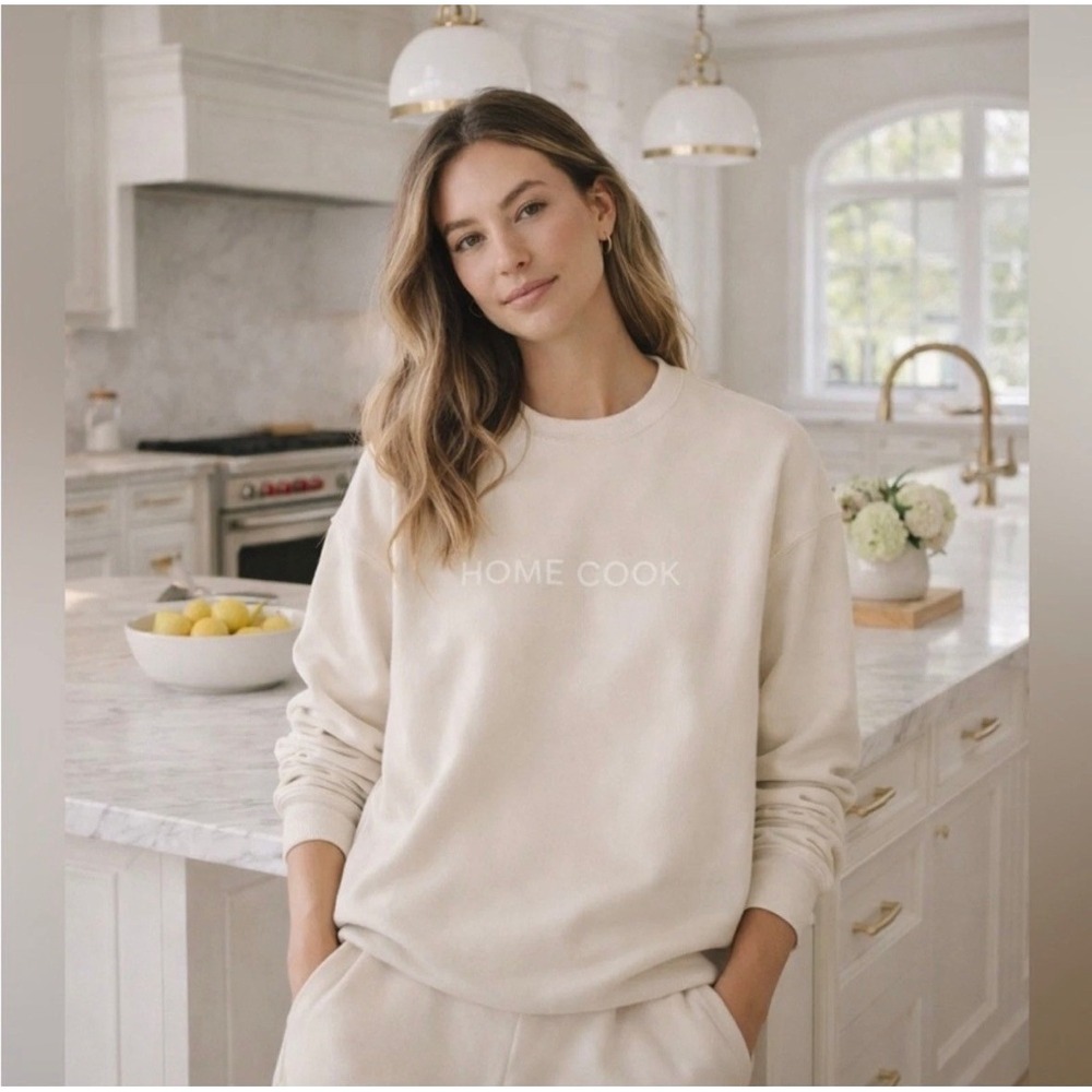 MATE the Label x Caraway Home Cook Organic Cotton Sweatshirt Cream XS/S - Picture 9 of 9